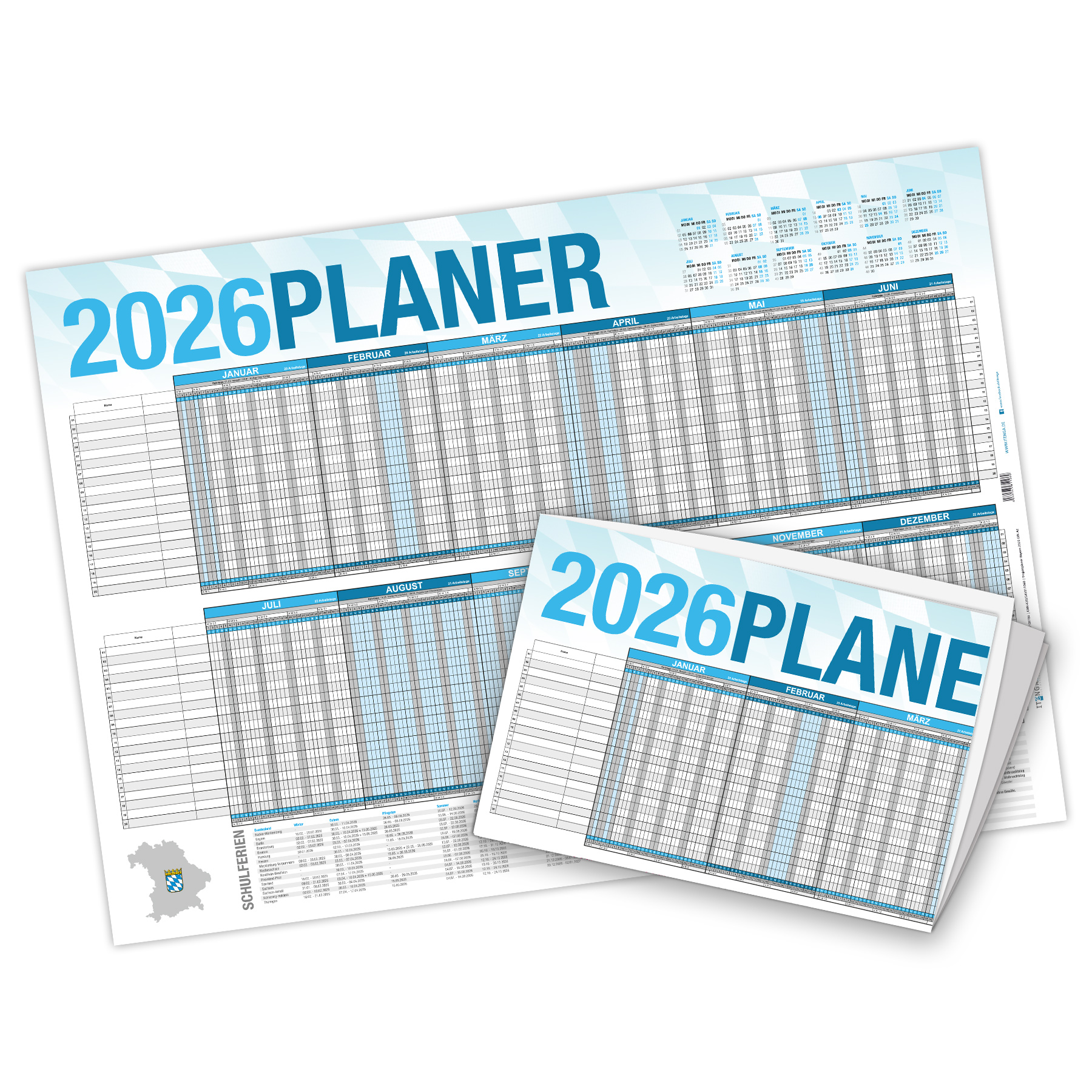 itenga Urlaubsplaner Projektplaner 2026 - BAYERN DIN A2 ...