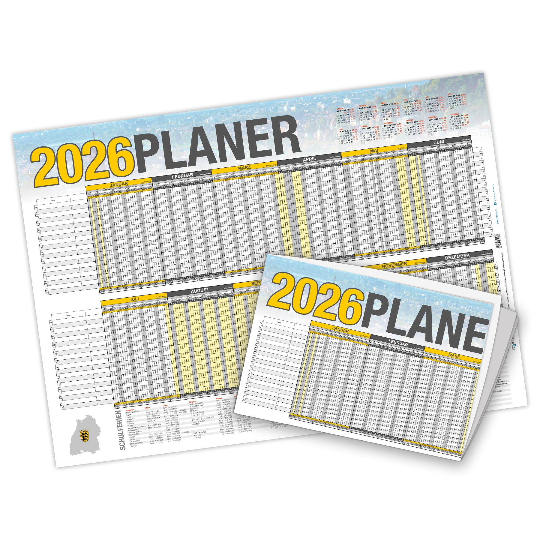 itenga Urlaubsplaner Projektplaner 2026 - Baden-W�rttemb...