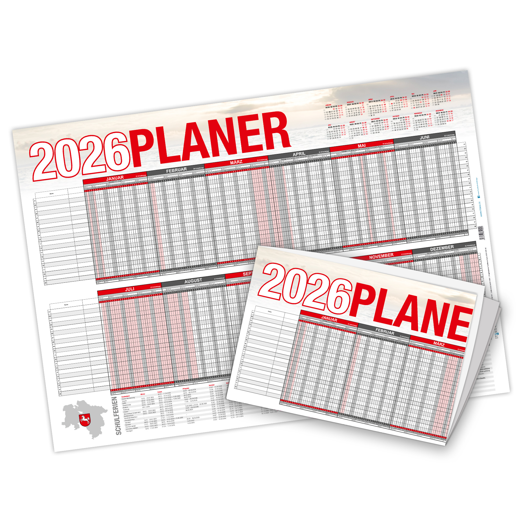 itenga Urlaubsplaner Projektplaner 2026 - Niedersachsen ...