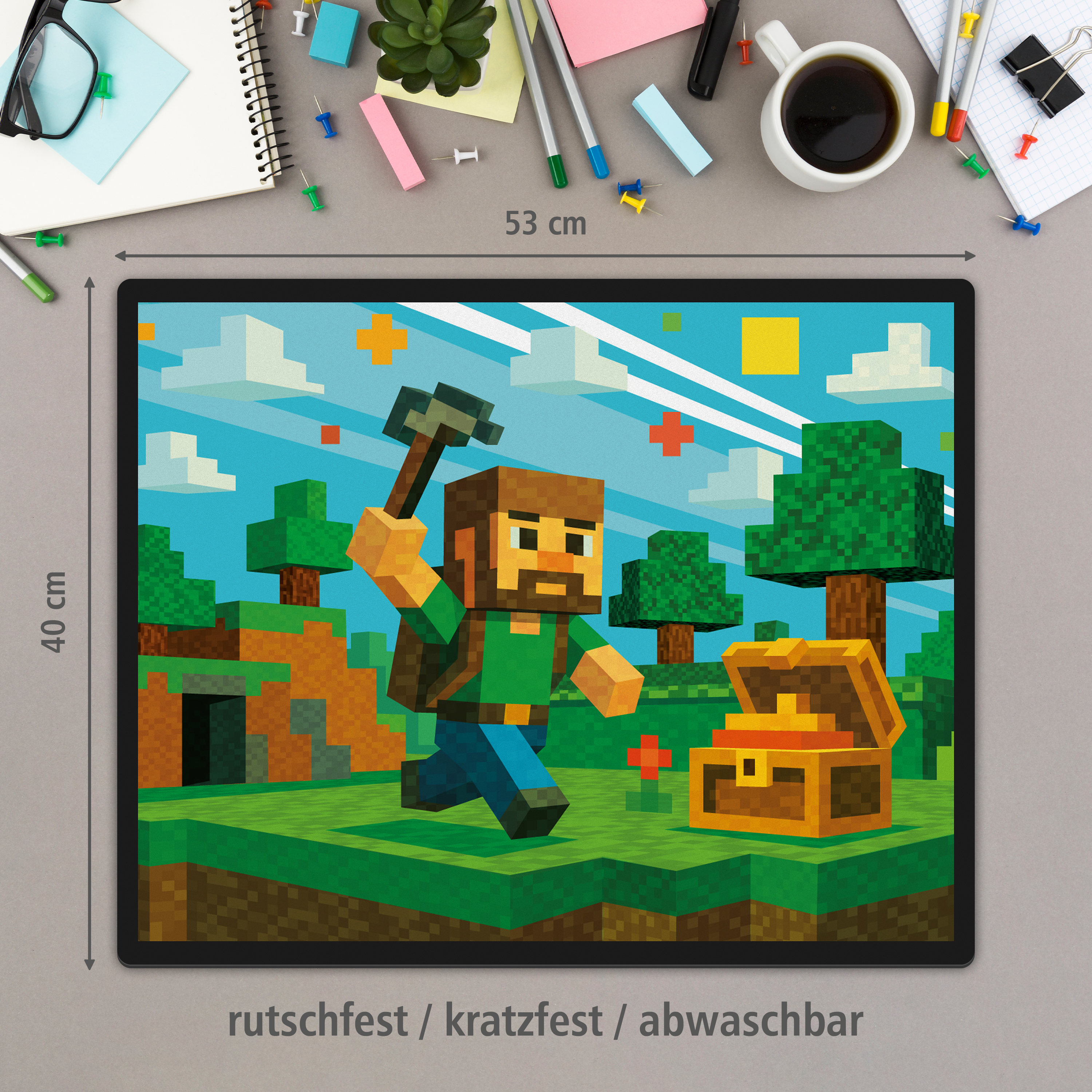 itenga Schreibunterlage V1 Motiv BLOCKGAME