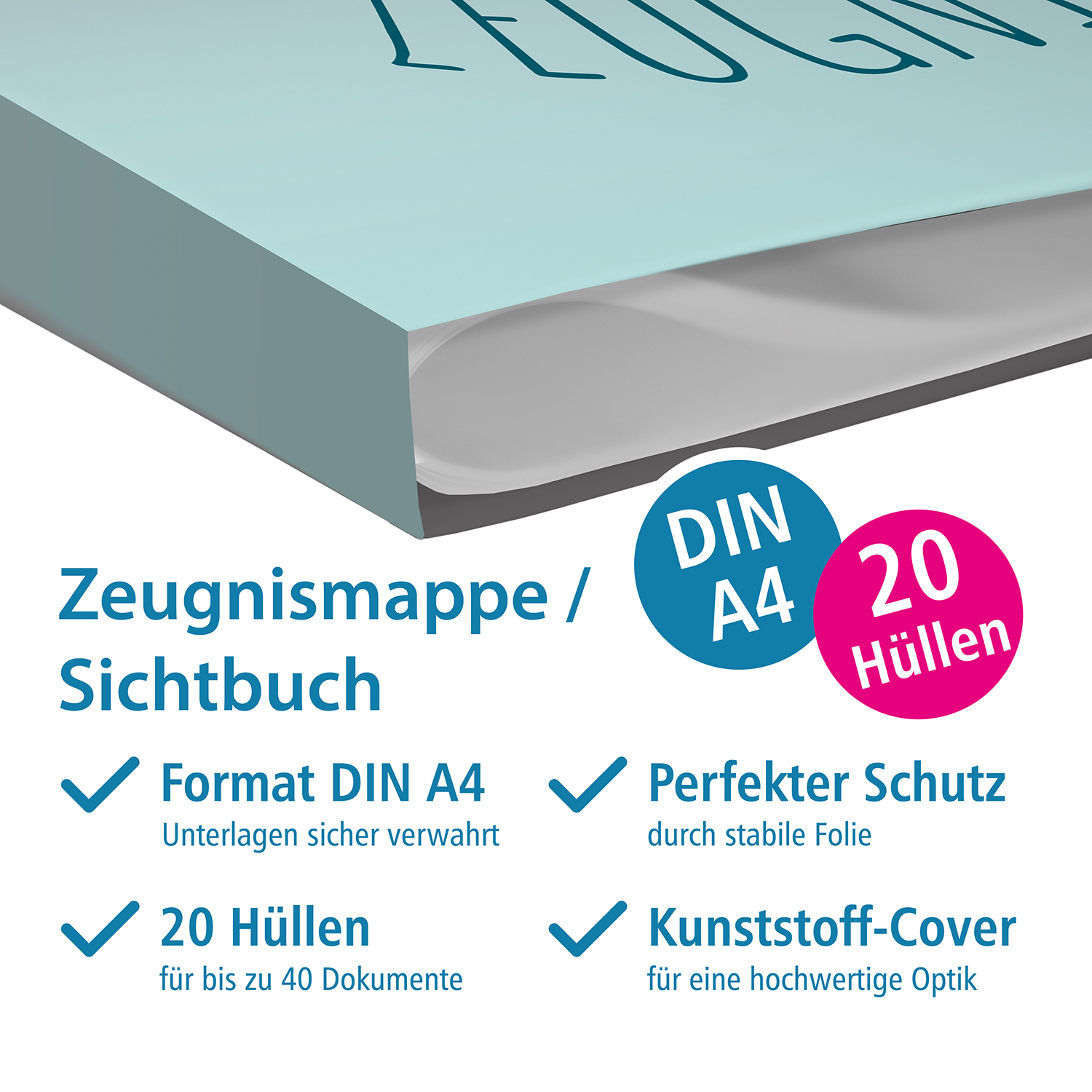 itenga Zeugnismappe A4 Kunststoff Sichtbuch Motiv SWEET ...