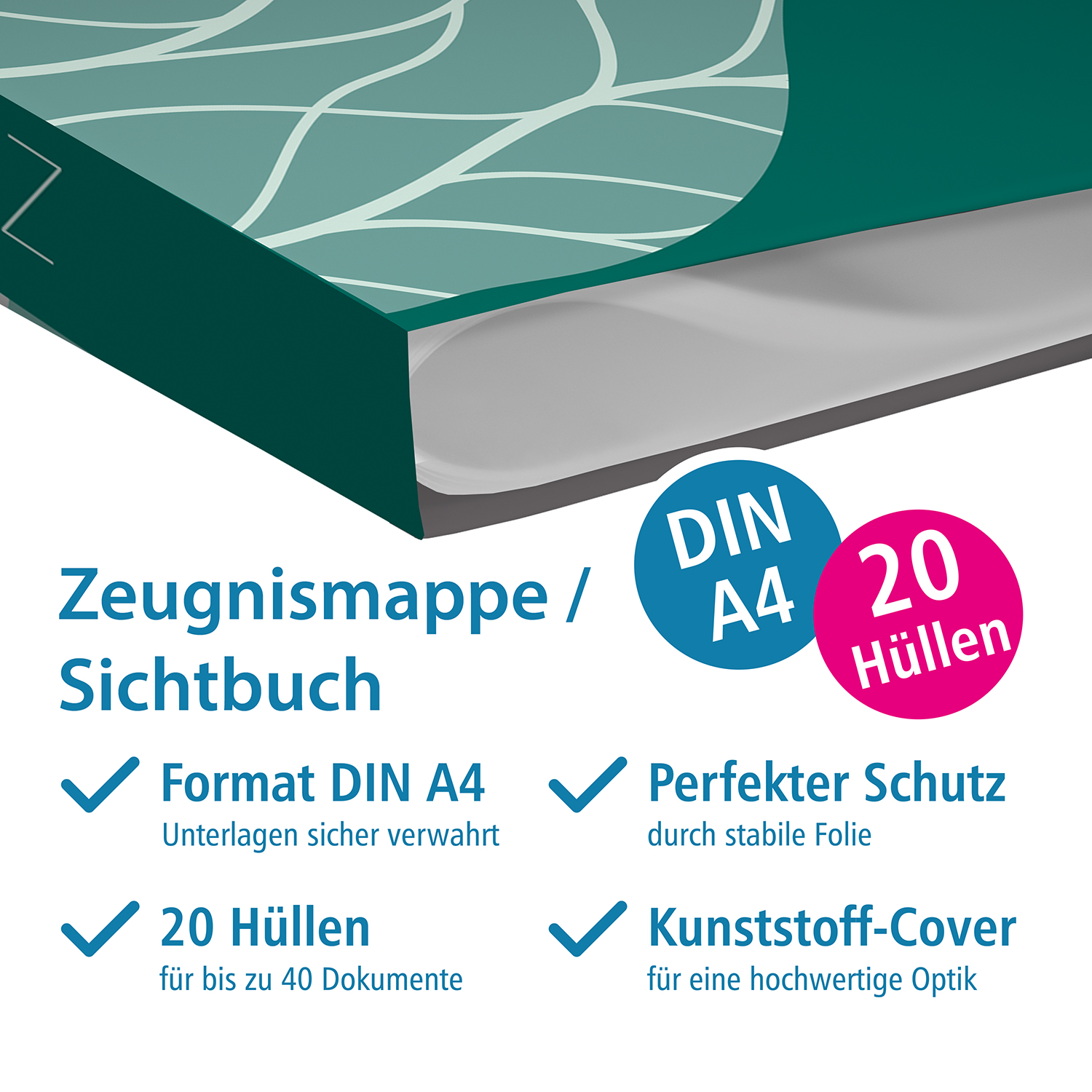 itenga Zeugnismappe A4 Kunststoff Sichtbuch Motiv URBAN ...