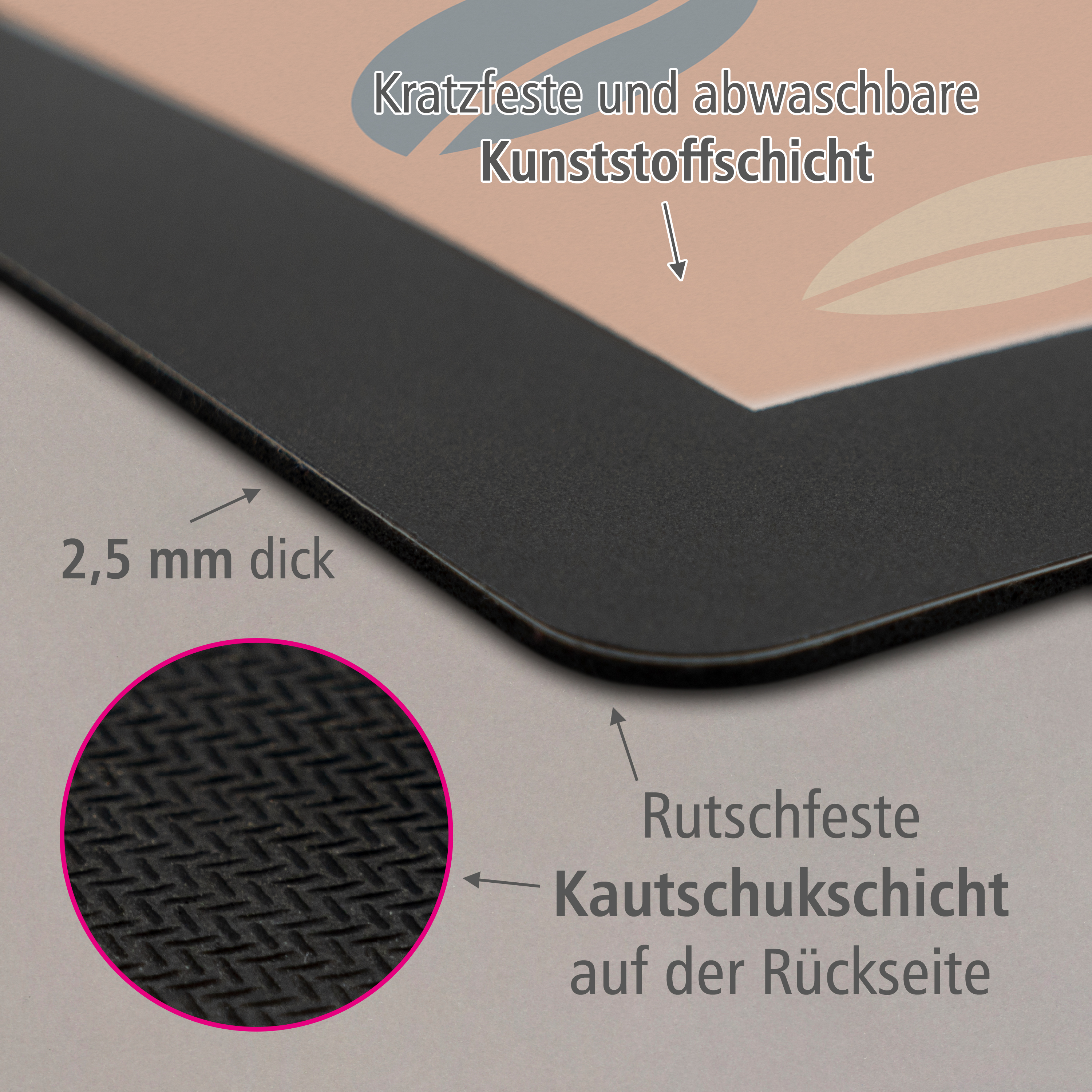 itenga Schreibunterlage V1 Motiv Katze Coffee first