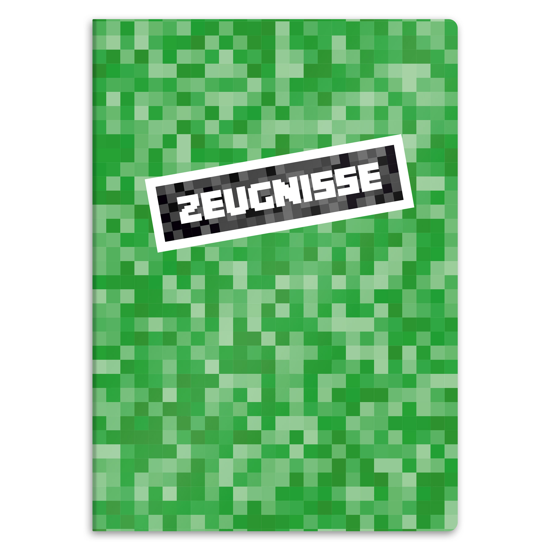 itenga Zeugnismappe A4 Kunststoff Sichtbuch Motiv Pixel