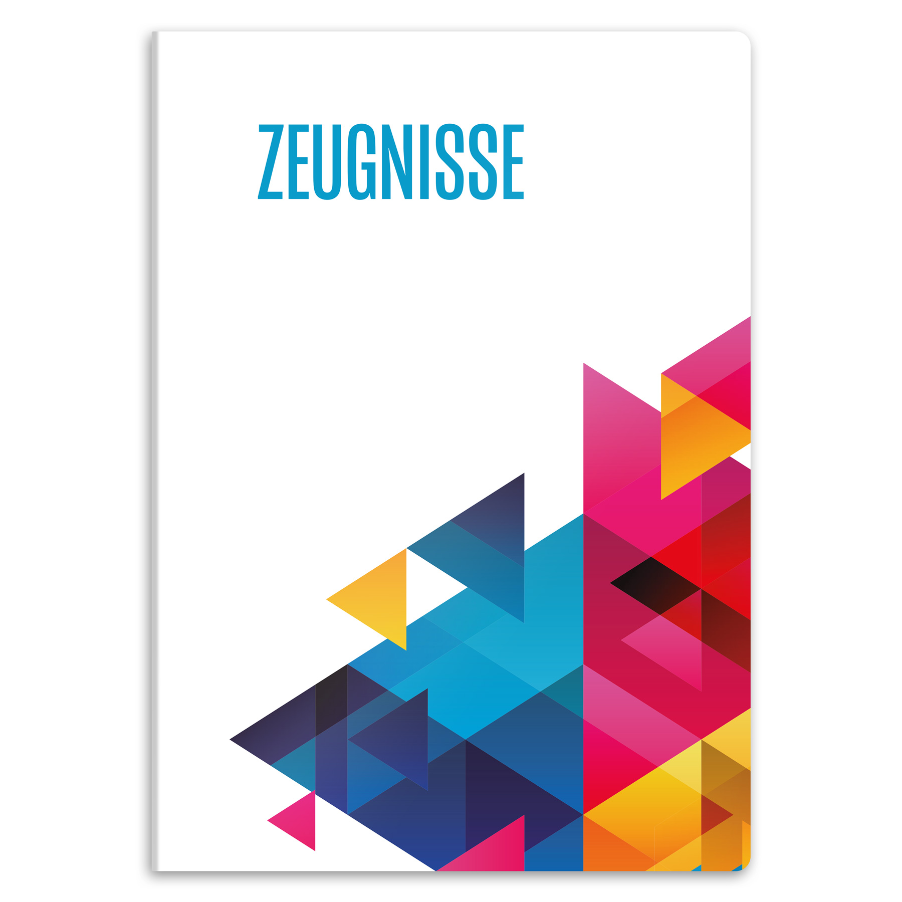 itenga Zeugnismappe A4 Kunststoff Sichtbuch Motiv Geomet...