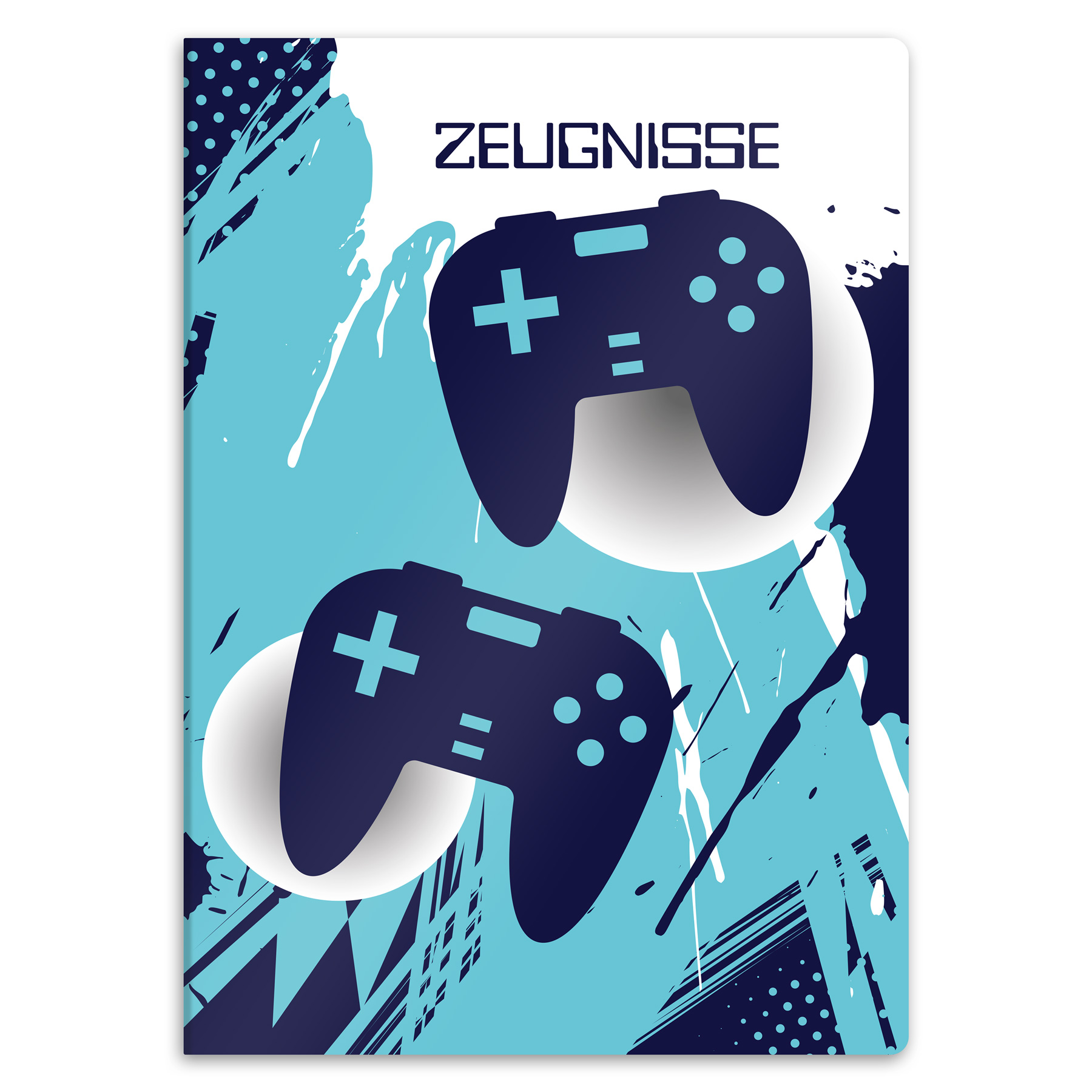 itenga Zeugnismappe A4 Kunststoff Sichtbuch Motiv Gaming...