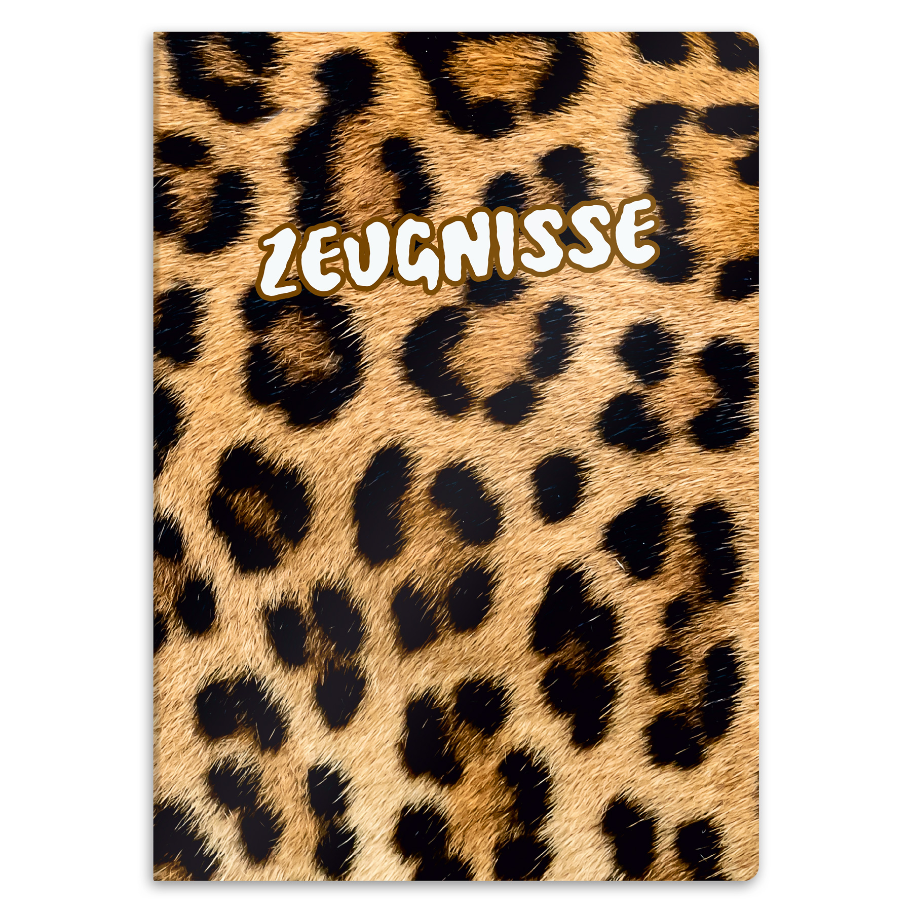 itenga Zeugnismappe A4 Kunststoff Sichtbuch Motiv Leopar...
