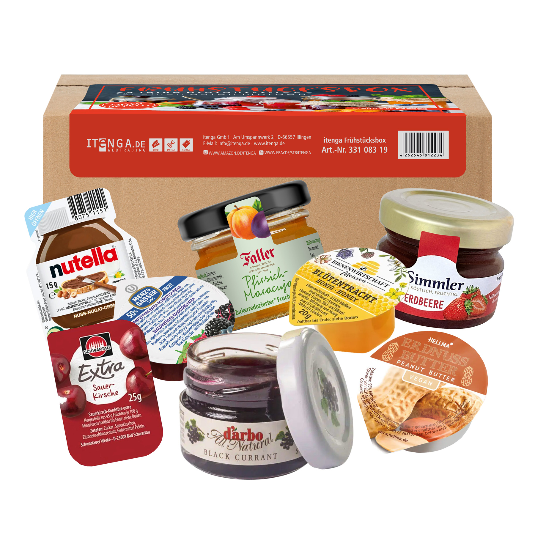 itenga Fr�hst�cksaufstrich Box � 24 Portionen - Inhalt 627g