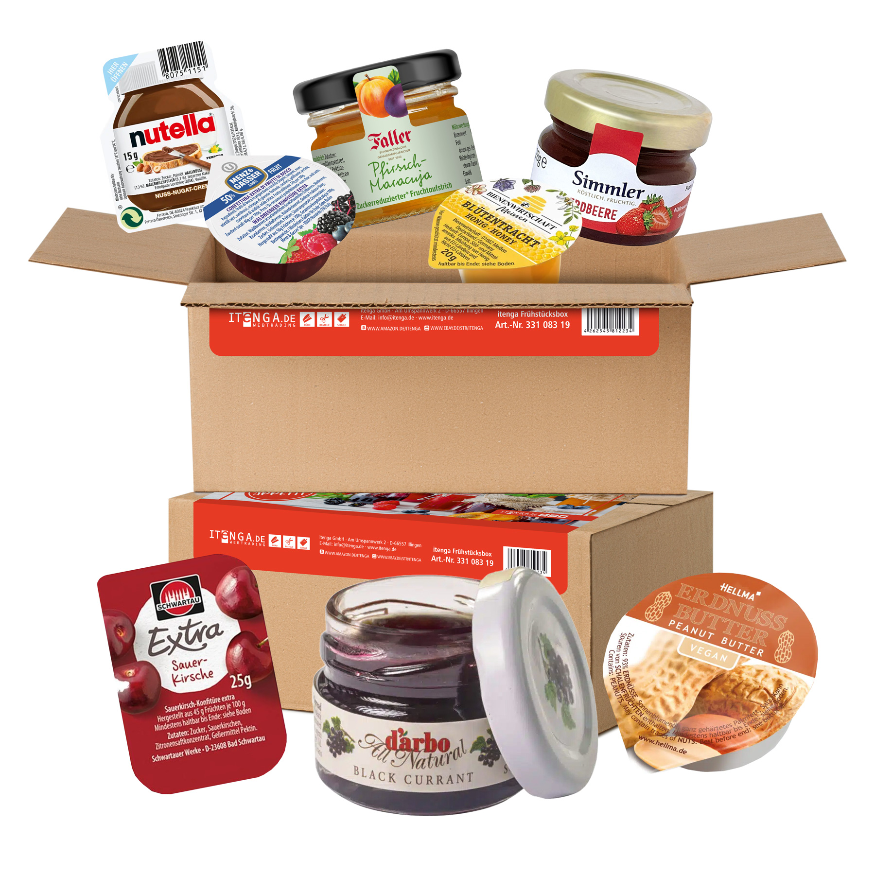 itenga Fr�hst�cksaufstrich Box � 24 Portionen - Inhalt 627g