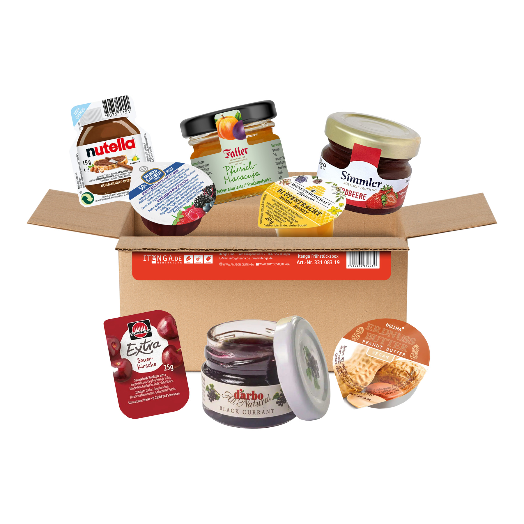 itenga Fr�hst�cksaufstrich Box � 24 Portionen - Inhalt 627g