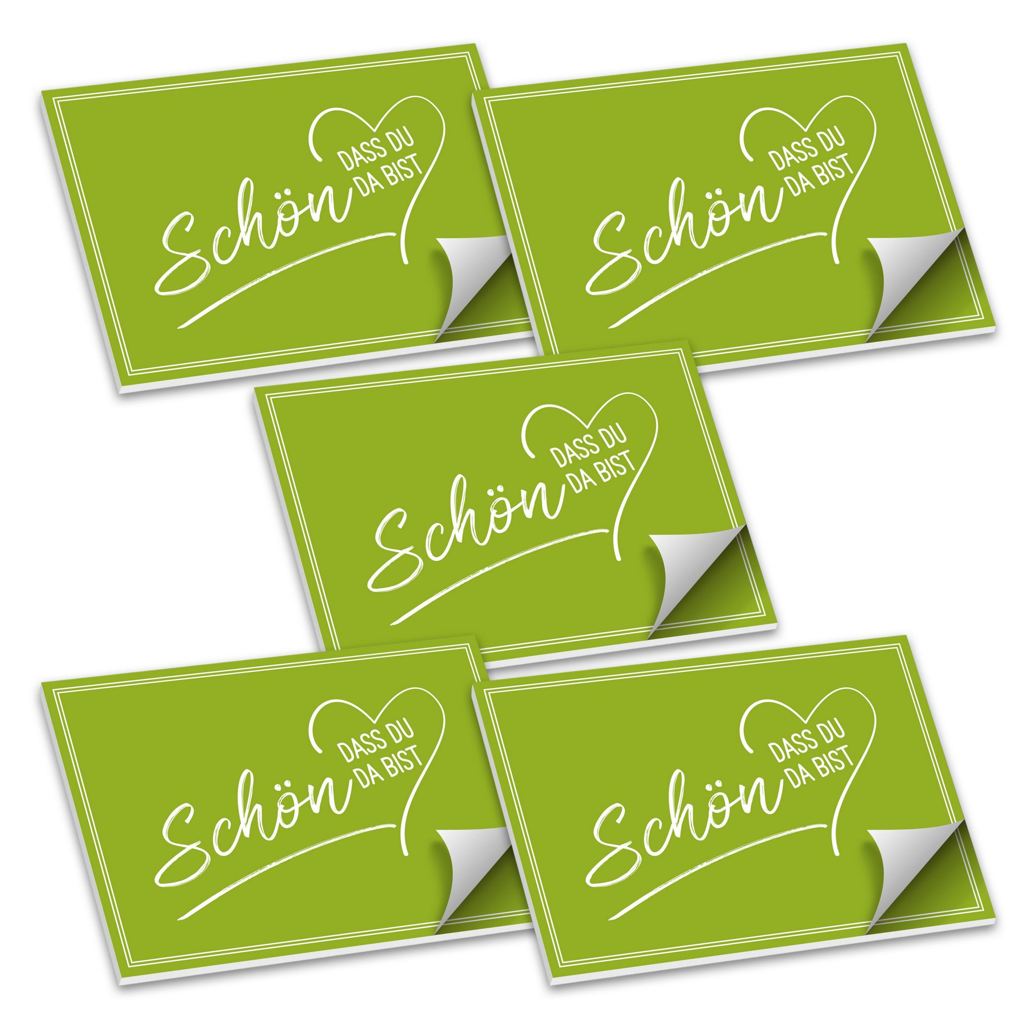 ITENGA Tischset A3 5er Set Sch�n dass du da bist V2 fr�h...