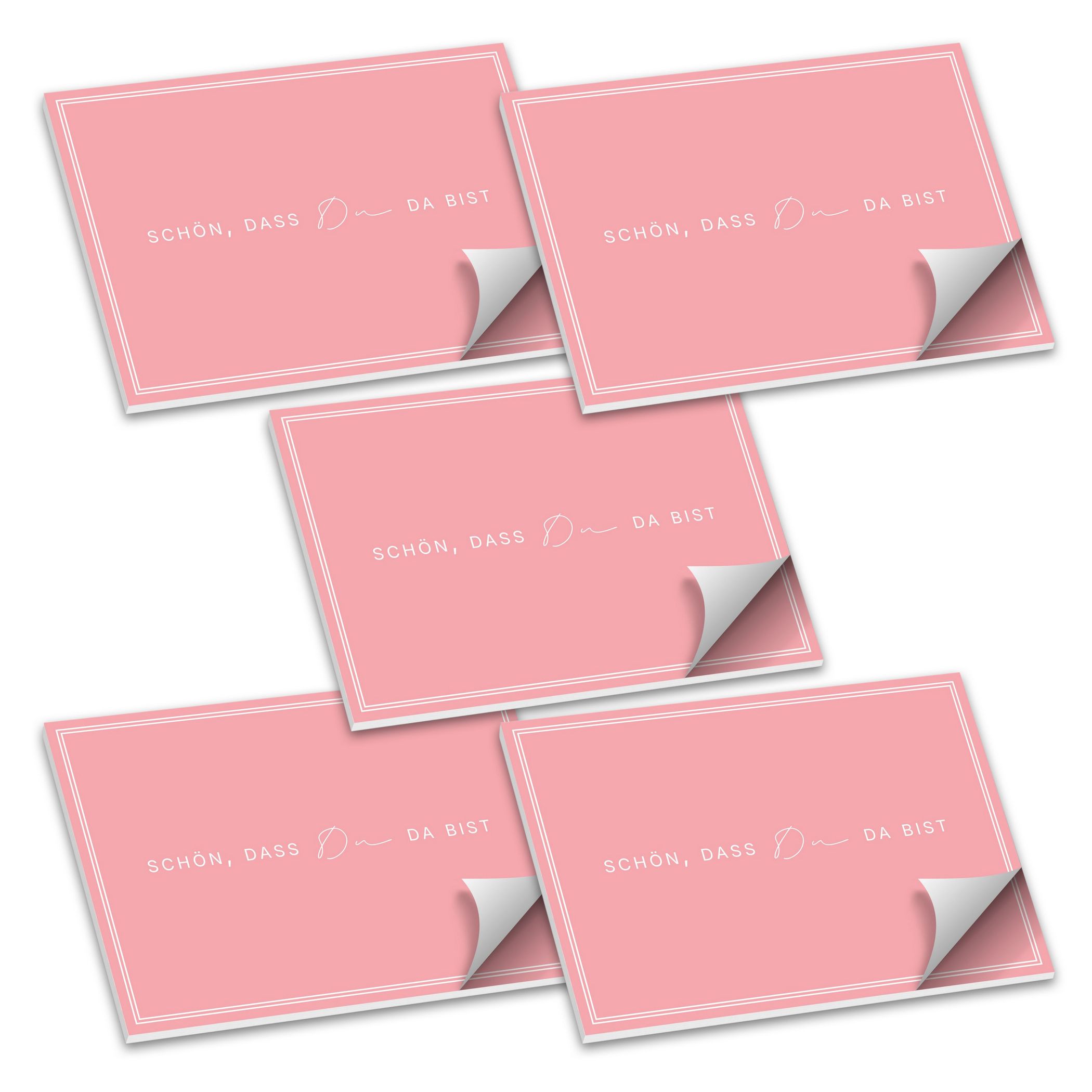 ITENGA Tischset A3 5er Set Sch�n dass du da bist V3 ROSA