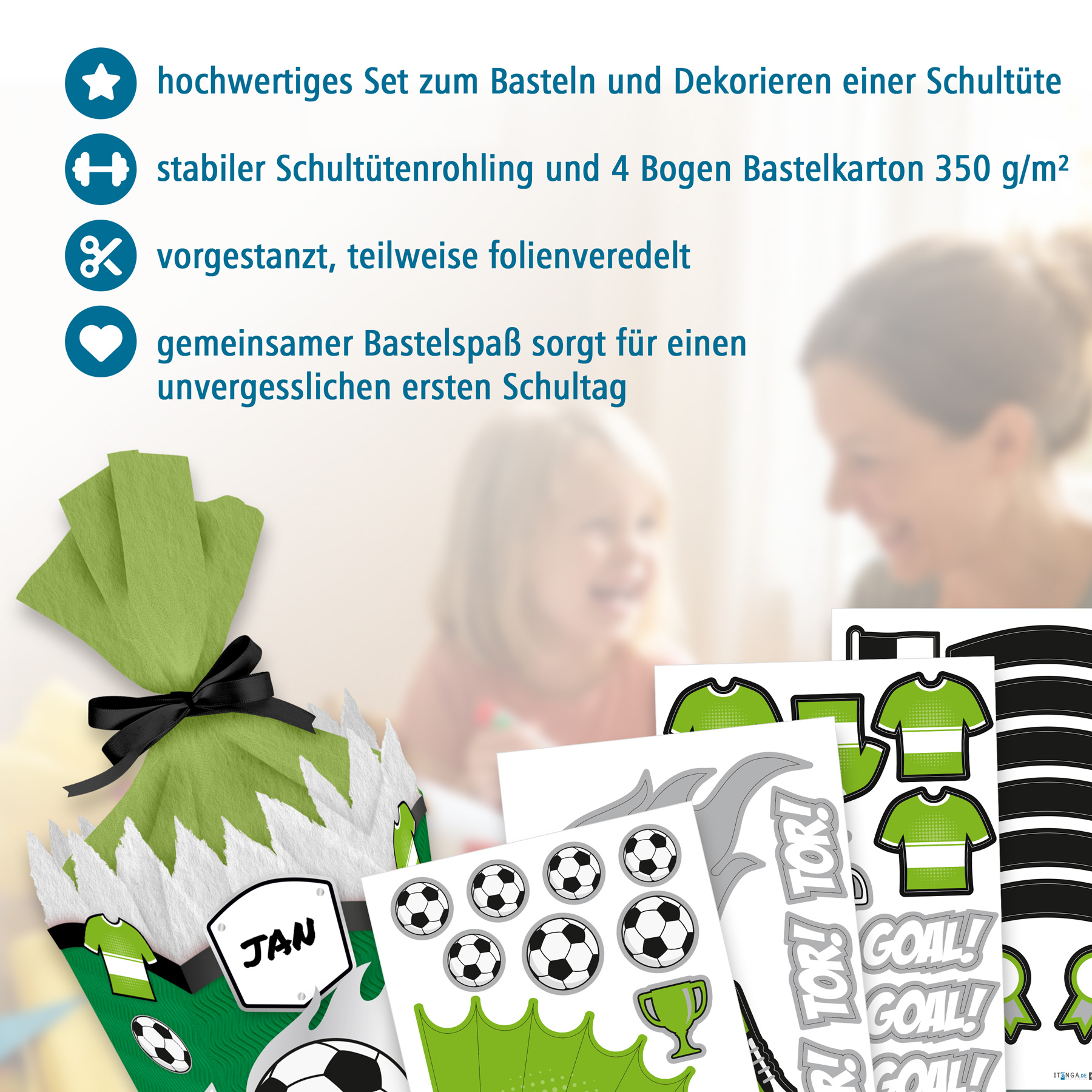 itenga SCHULT�TEN Bastelset 68cm FUSSBALL meine Vereinst...