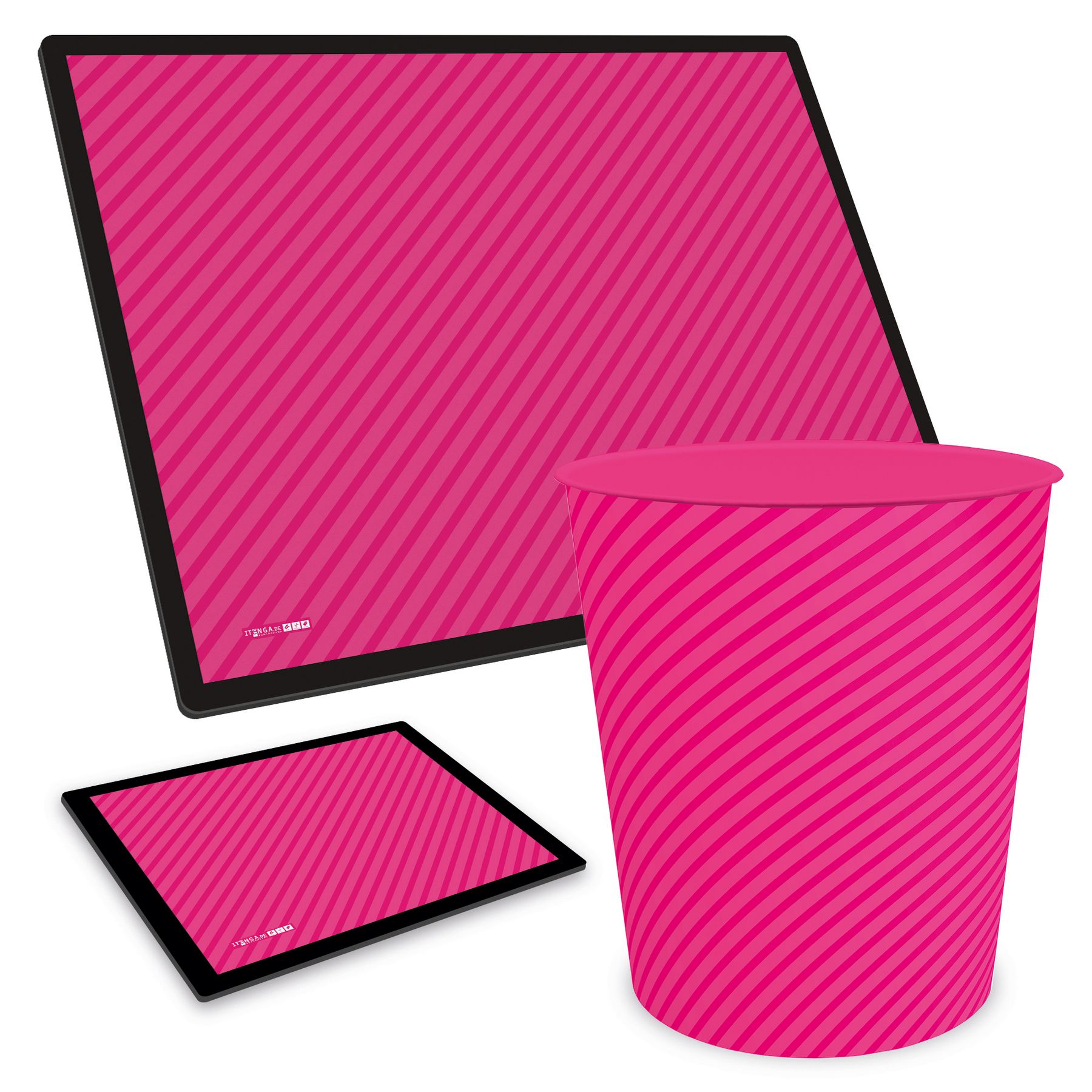 ITENGA Papierkorb Schreibtischunterlage Mauspad Set - ca...