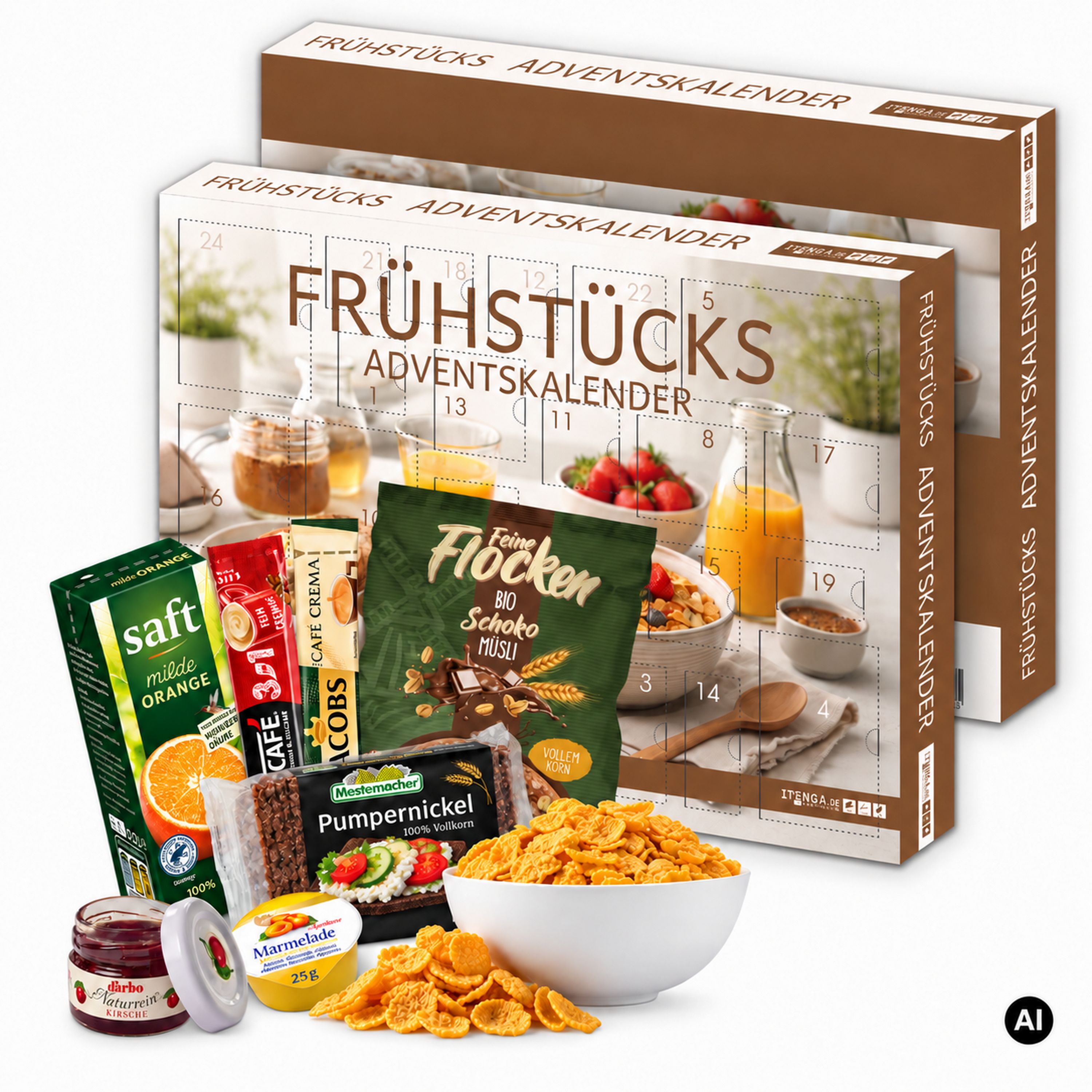 itenga Fr�hst�ck Adventskalender - Motiv Fr�hst�ck - wei...