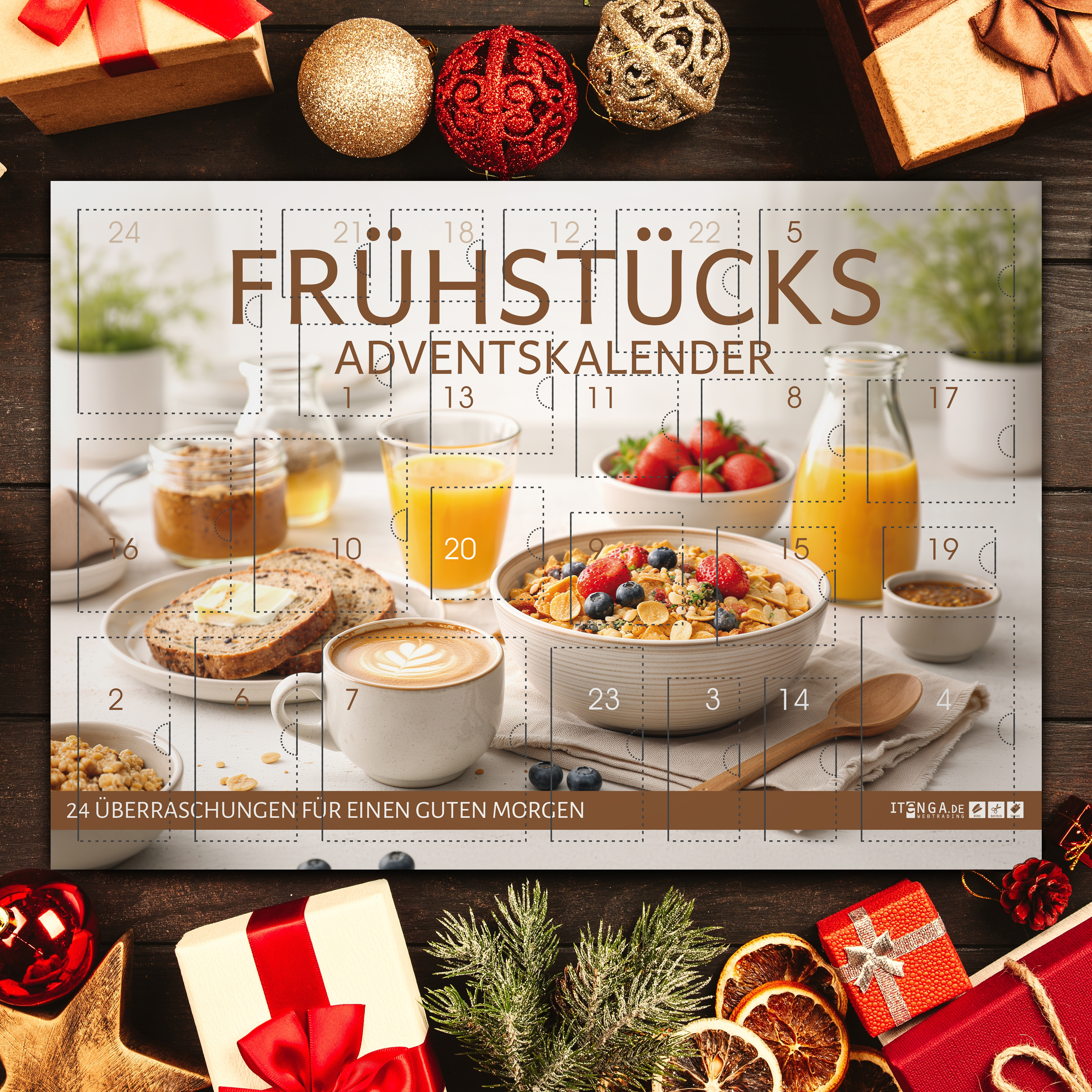itenga Fr�hst�ck Adventskalender - Motiv Fr�hst�ck - wei...
