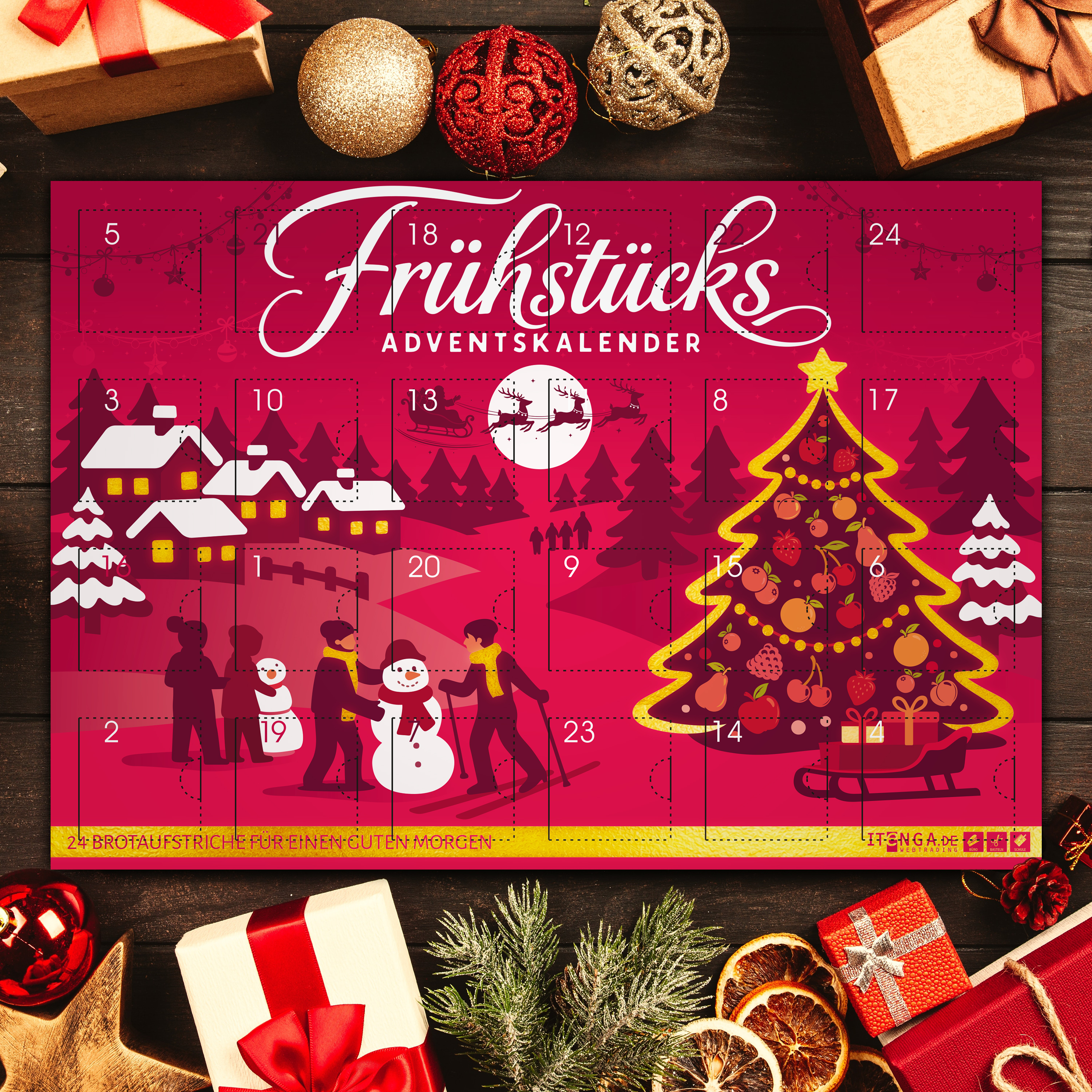 itenga Adventskalender Fr�hst�ck Brotaufstriche - Motiv ...