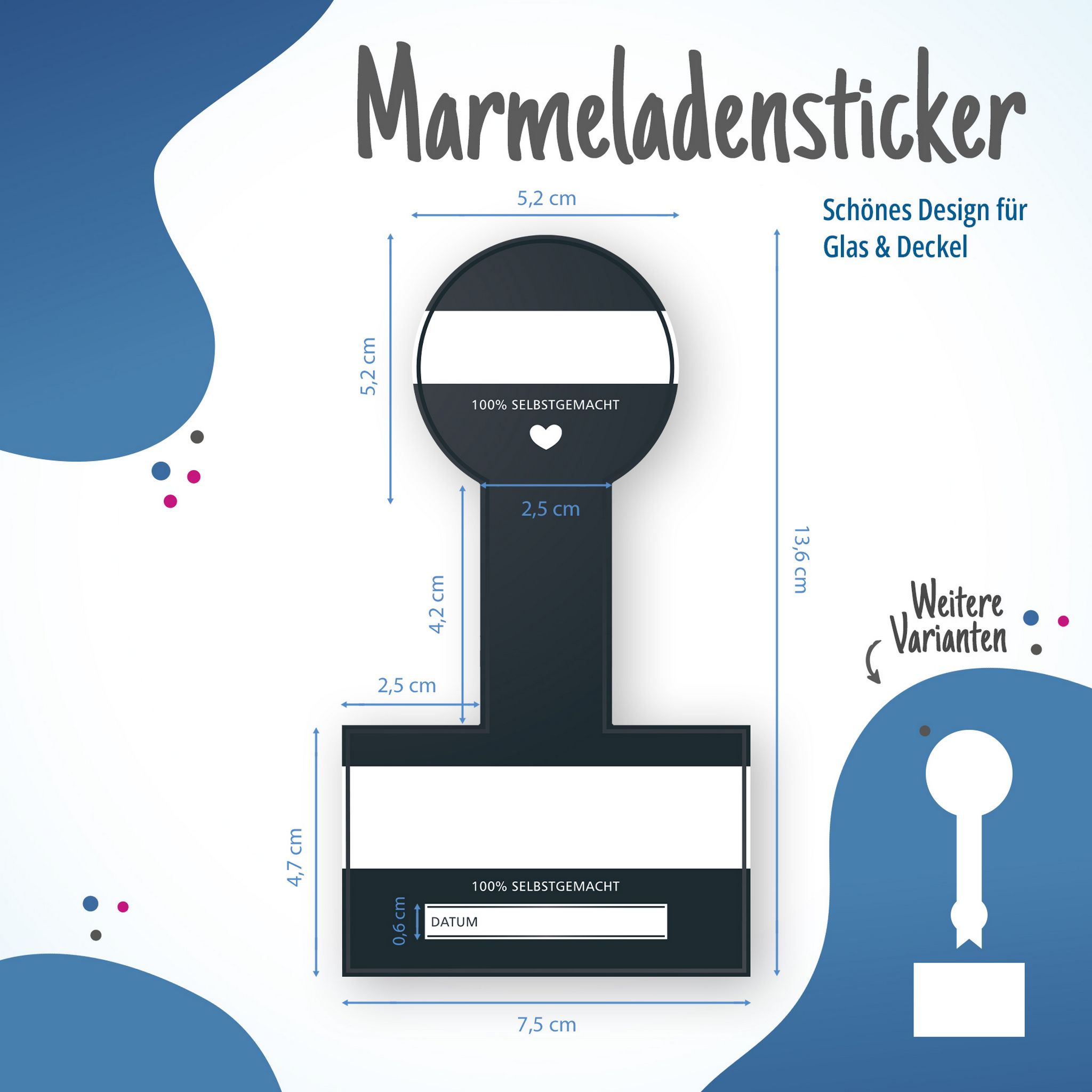 Itenga 50 x Kombi Marmeladenetikett f�r Deckel und Glas ...