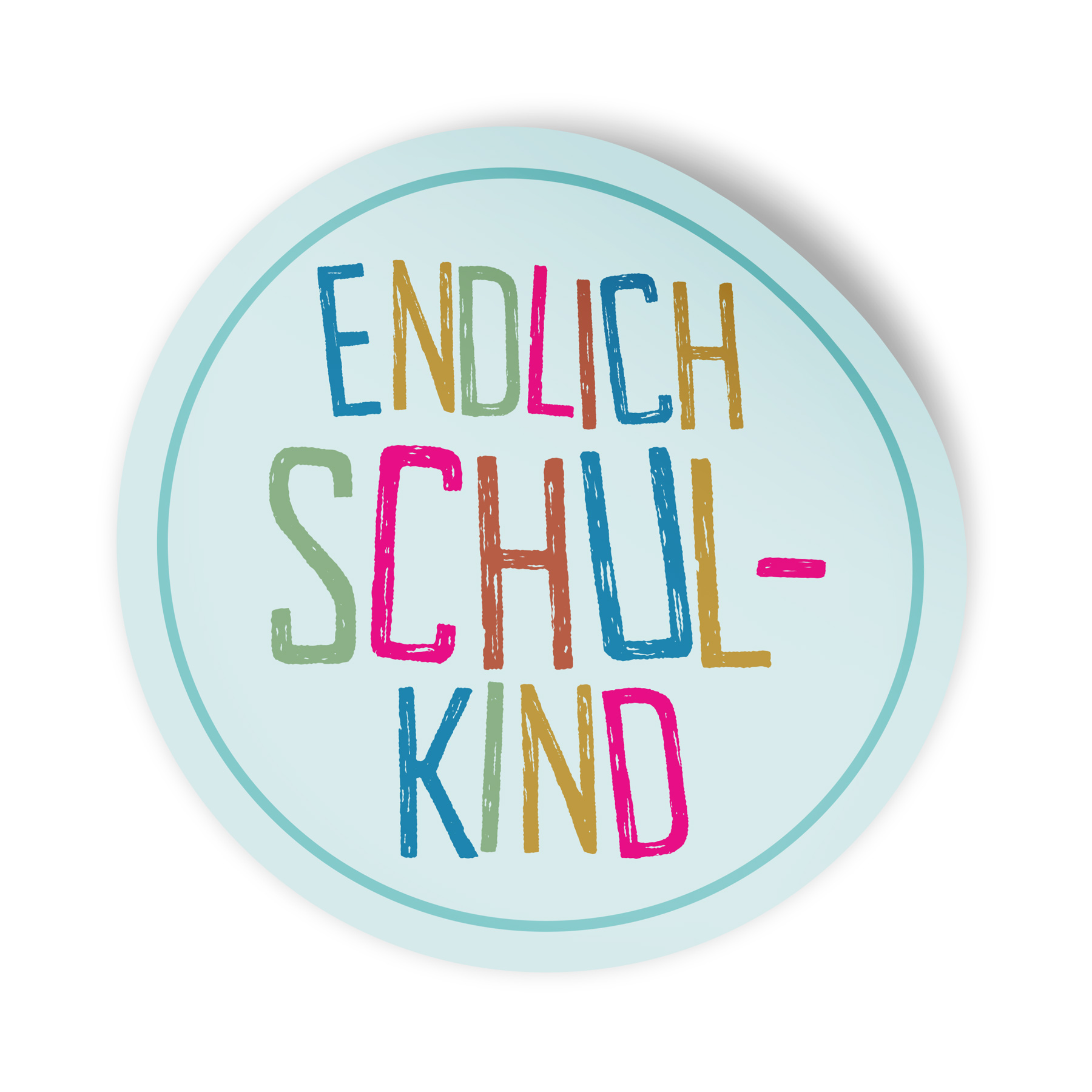 itenga 10x Aufkleber Sticker "Endlich Schulkind " rund 1...