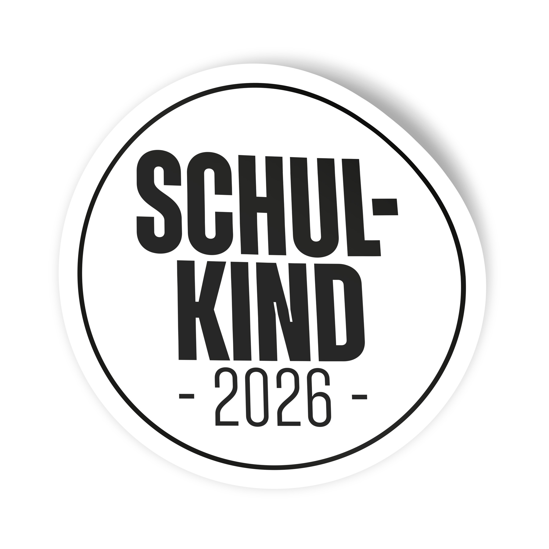 itenga 10x Aufkleber Sticker "Schulkind 2026" rund 14cm ...