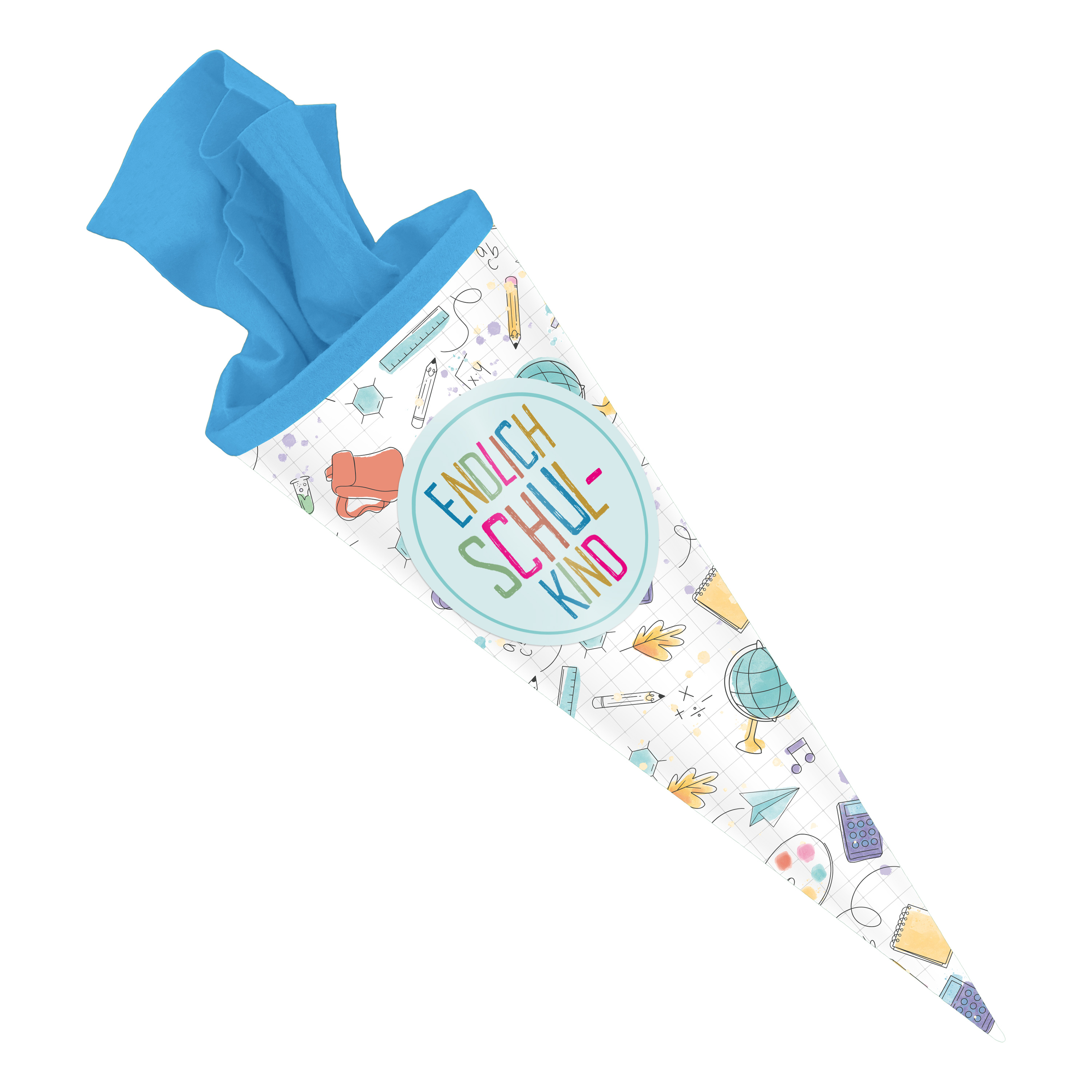 ITENGA Schult�te 70cm rund - Doodles - Endlich Schulkind