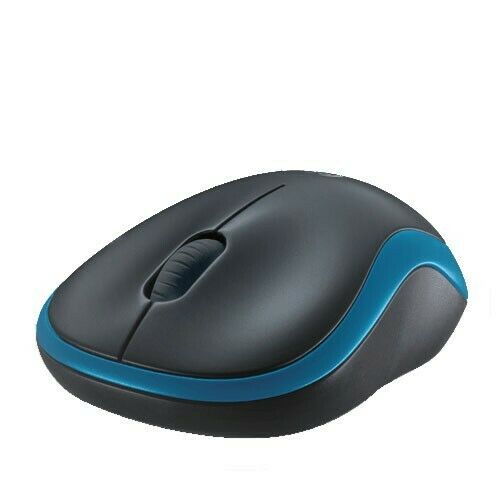 Logitech M 185 Cordless Notebook Mouse USB schwarz / blau