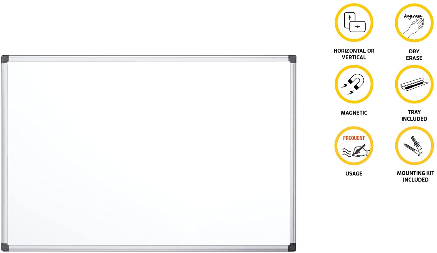 Bi-Office Wei�wandtafel "Maya", 900 x 600 mm, lackiert