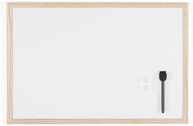 Bi-Office Weiwandtafel mit Holzrahmen, 600 x 400 mm