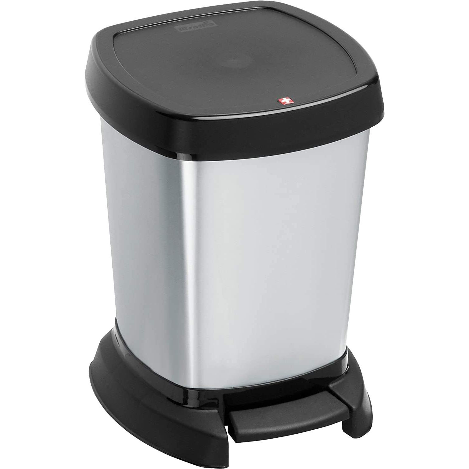 Rotho Kosmetikeimer 6L Paso schw./silber met.