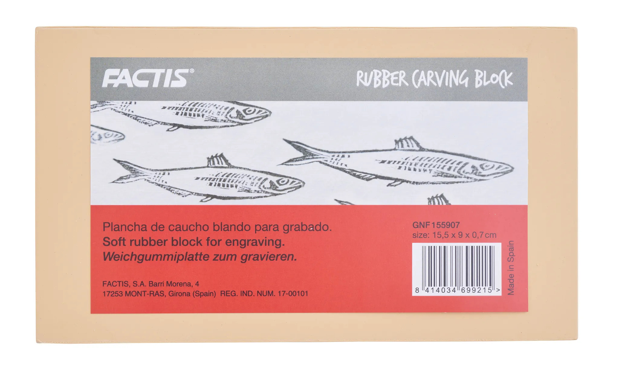 Marabu Softdruckplatte "Factis Rubber Carving Block" 155 mm
