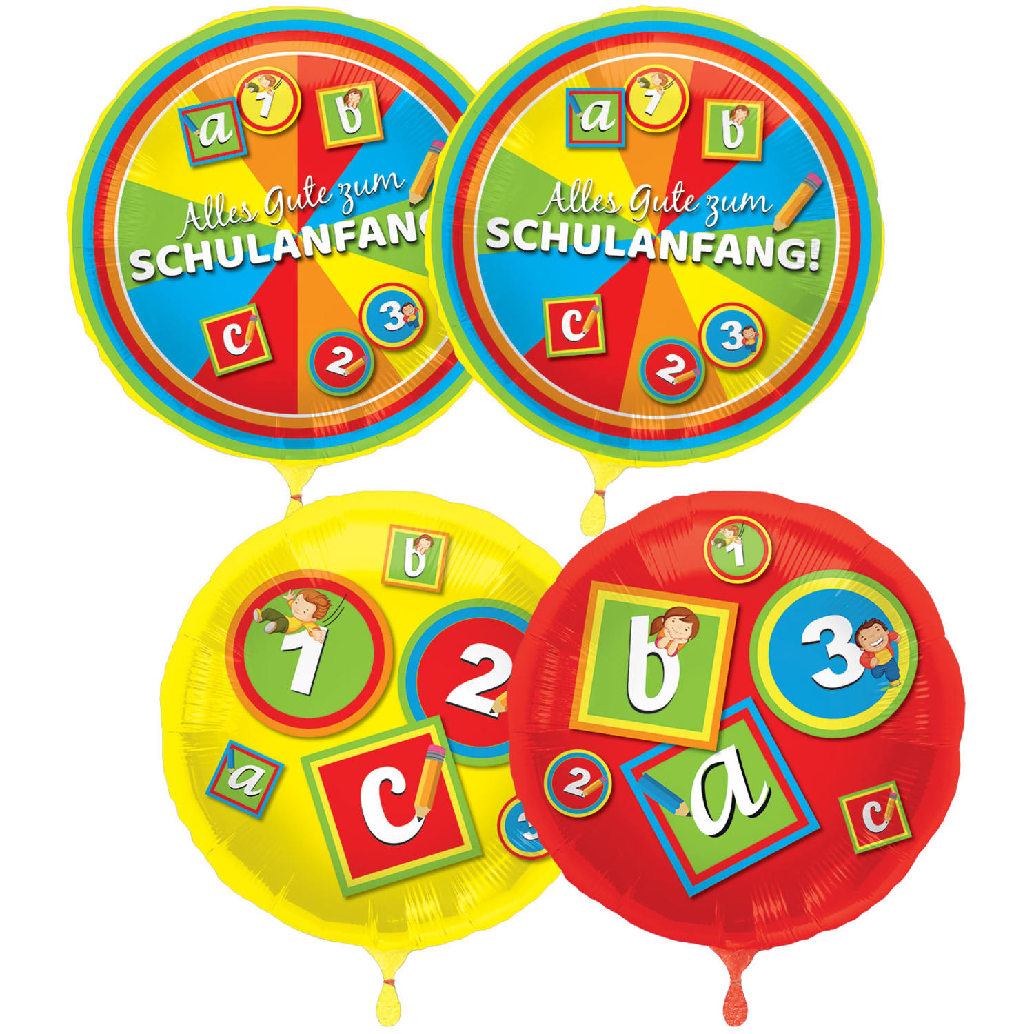 Heliumflasche Balloon Gas 30 'Schulanfang' mit Ballons u...