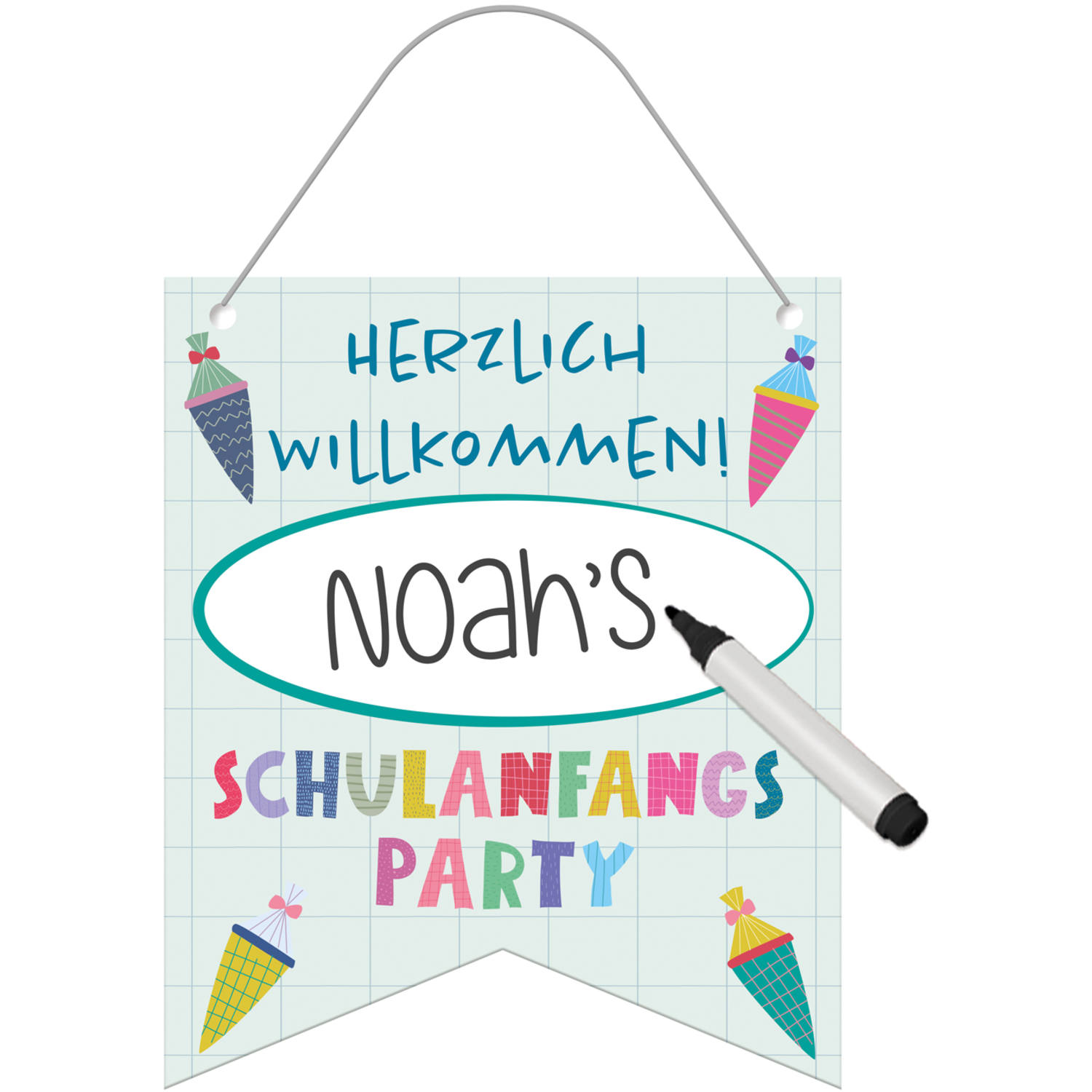 Minibanner Schulanfang - 25x30cm