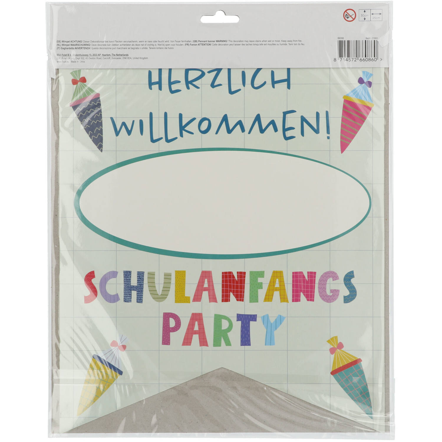 Minibanner Schulanfang - 25x30cm