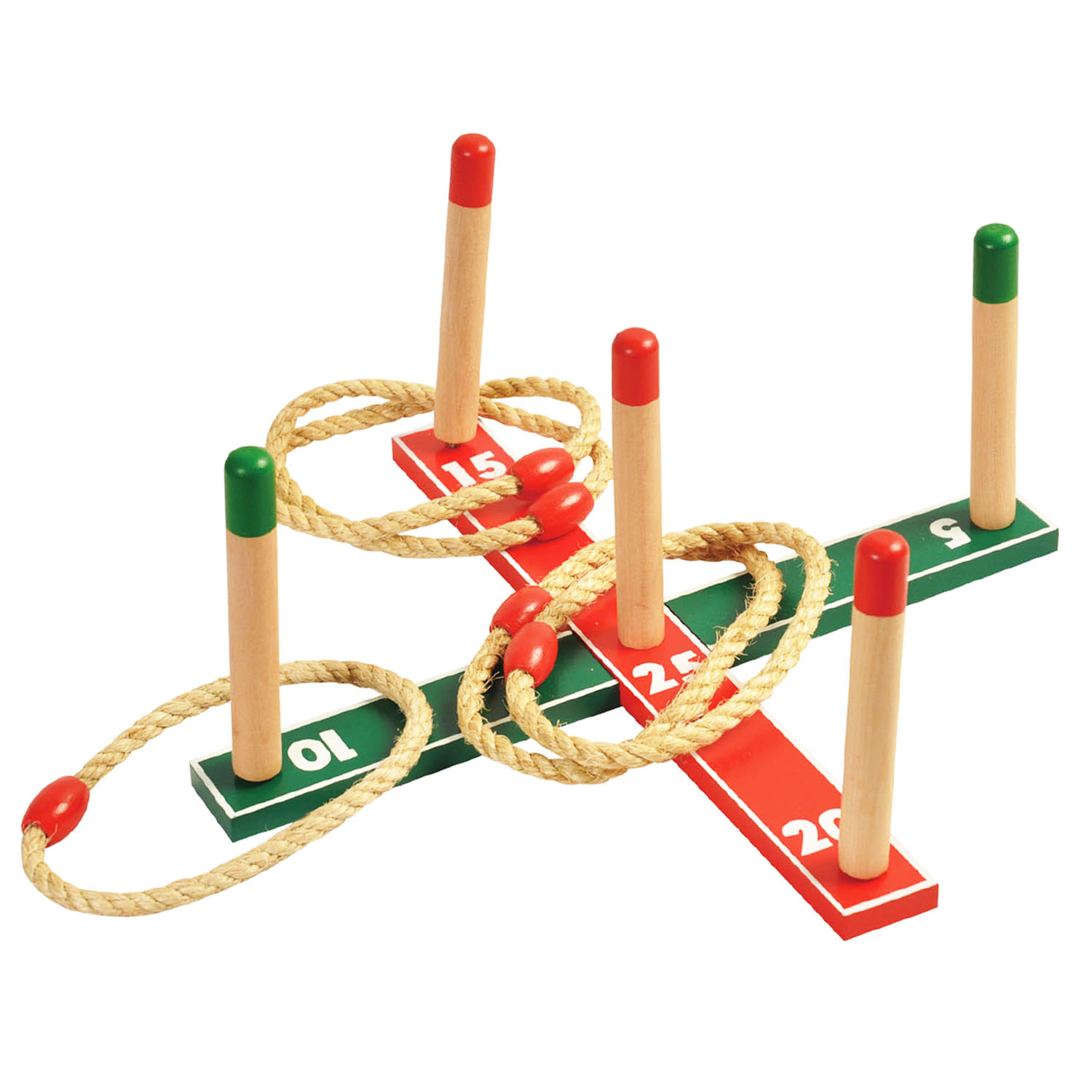 Ringwurfspiel aus Holz mit 9 St�ben