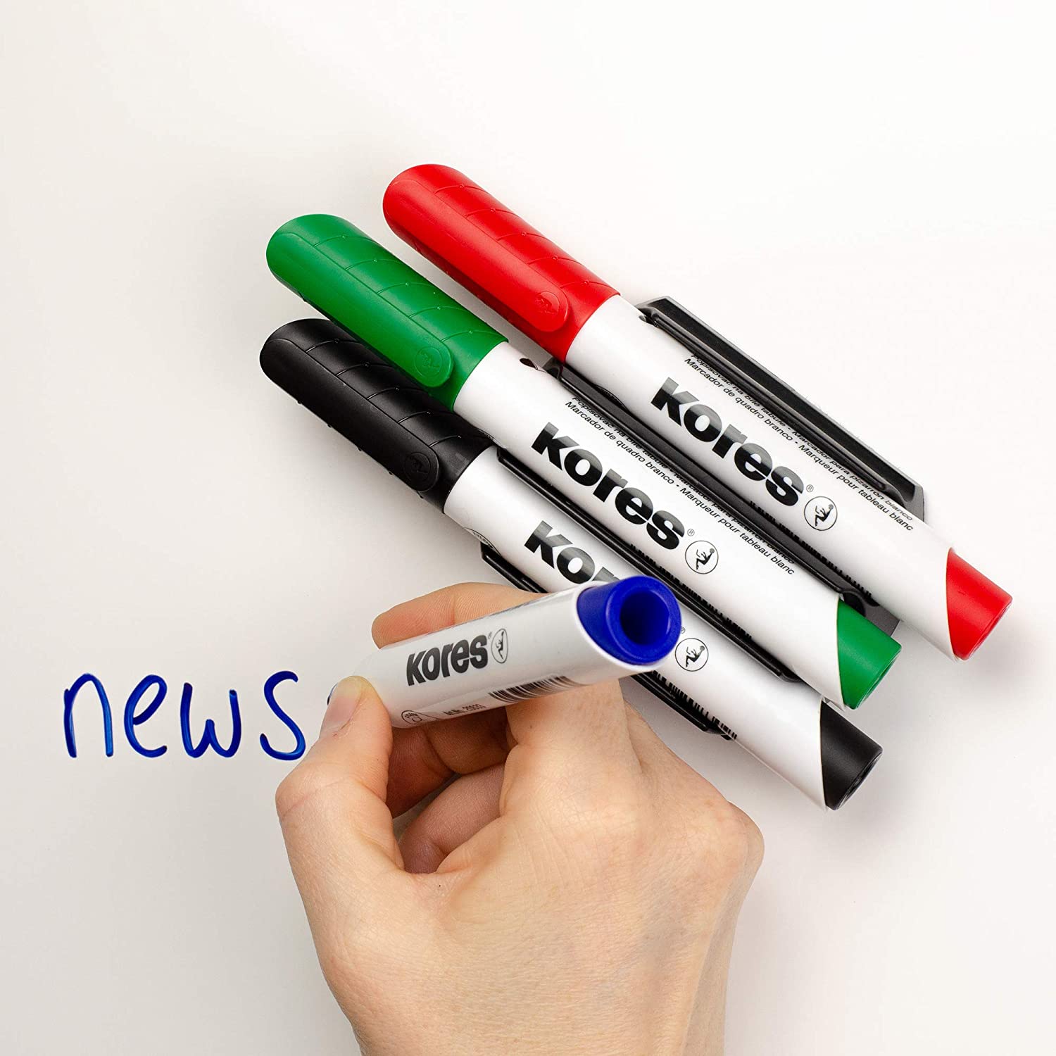 Kores Whiteboard- & Flipchart-Marker "K MARKER", 4er Etui