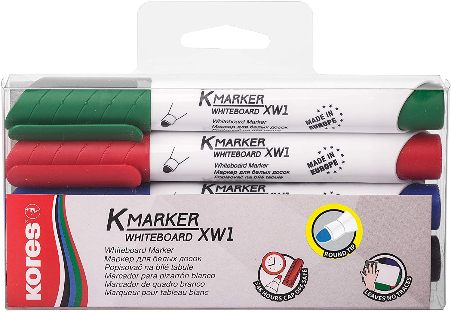 Kores Whiteboard- & Flipchart-Marker "K MARKER", 4er Etui