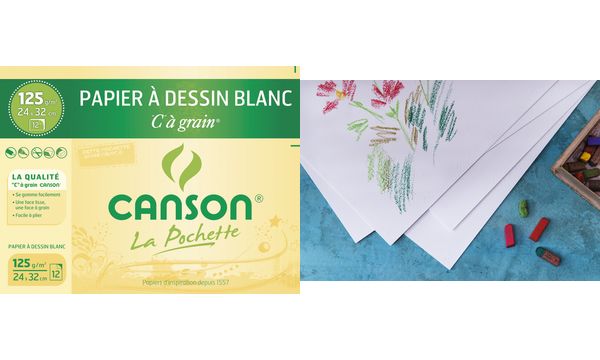 CANSON Zeichenpapier C à Grain, 320 x 240 mm, 125 g/qm