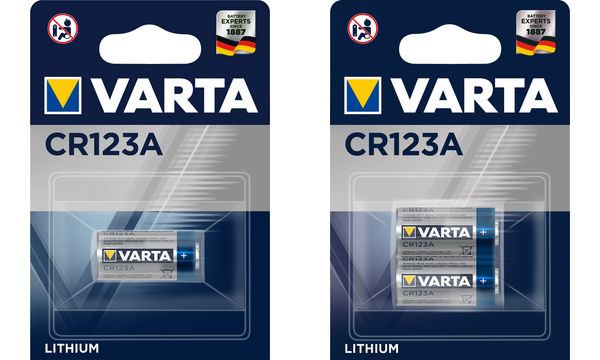 VARTA Foto-Batterie LITHIUM, CR123A, 3,0 Volt, 2er Bli...