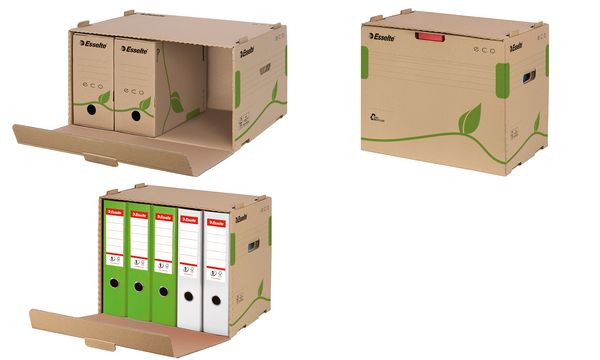 #10xEsselte Archiv-Container ECO für Schachteln, braun