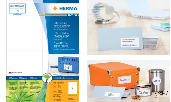 HERMA Universal-Etiketten Recycling, 105 x 148 mm