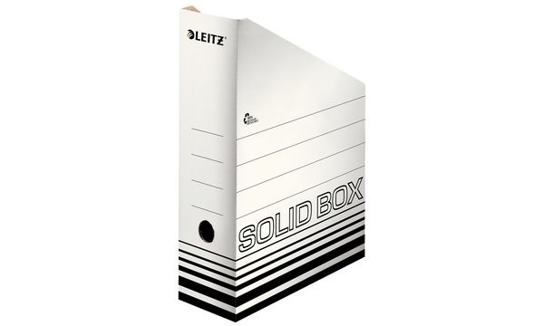 #10xLEITZ Archiv-Stehsammler Solid, DIN A4, weiß/schwarz
