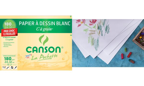 CANSON Zeichenpapier C à Grain, 320 x 240 mm, 224 g/qm