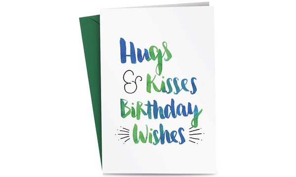RÖMERTURM Grußkarte Hugs, kisses and birthday wishes