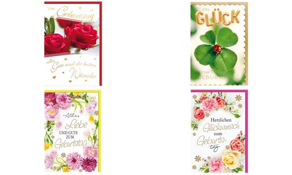 SUSY CARD Geburtstagskarte rote Rose