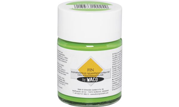 Waco Acrylmattfarbe FIN, 50 ml, im Glas, hellgrün