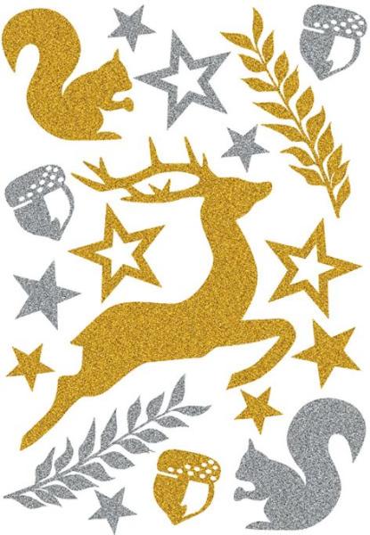Sticker Weihnacht Herma Magic gold silber