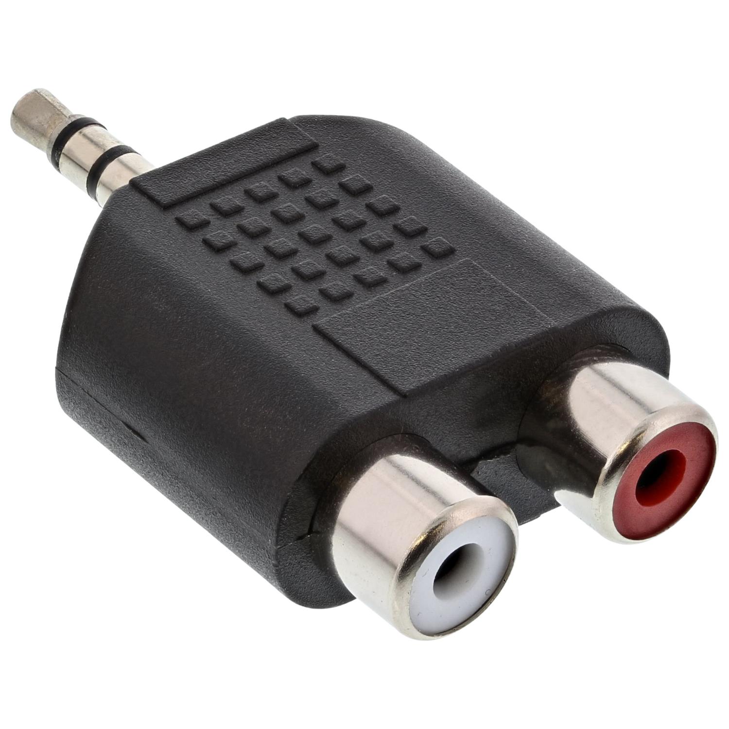 InLine® Audio Adapter, 3,5mm Klinke Stecker an 2x Cinch ...