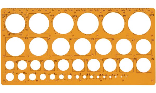 Maped Kreisschablone, 1 - 35 mm, 39 Kreise