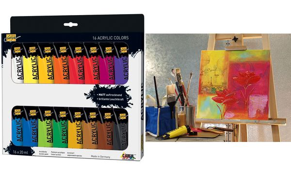 KREUL Acrylfarbe SOLO Goya Acrylic, 20 ml, 16er-Set