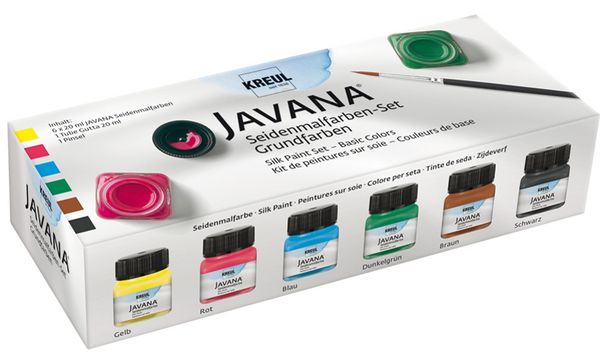 KREUL Seidenmalfarbe JAVANA, Creativset 6 x 20 ml